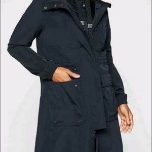 NWT Athleta Ballard waterproof parka, Navy/small